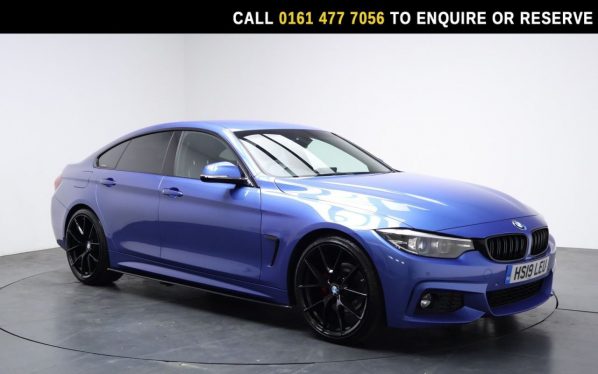 Used 2019 BLUE BMW 4 SERIES GRAN COUPE Hatchback 2.0 420i GPF M Sport Hatchback 5dr Petrol Auto Euro 6 (s/s) (184 ps) (reg. 2019-04-30) for sale in Stockport