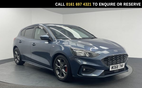 Used 2019 BLUE FORD FOCUS Hatchback 1.0T EcoBoost ST-Line Hatchback 5dr Petrol Manual Euro 6 (s/s) (125 ps) (reg. 2019-01-31) for sale in Manchester