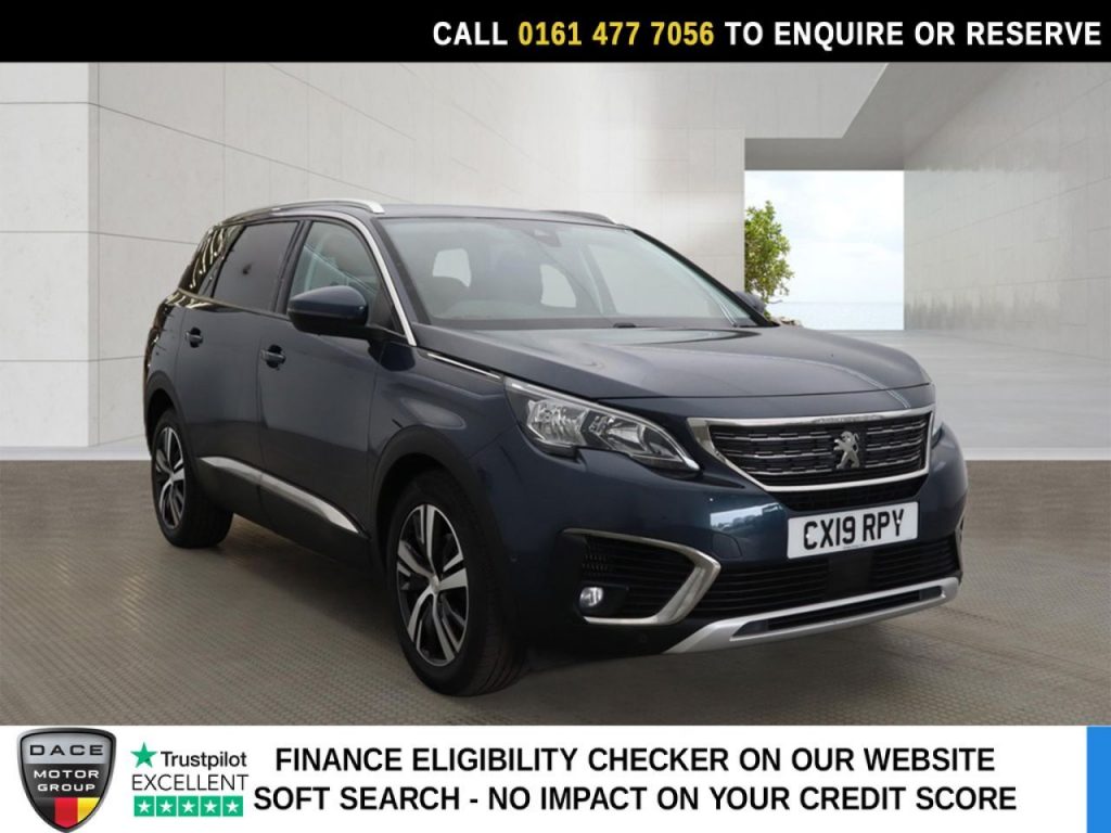 Used 2019 BLUE PEUGEOT 5008 SUV 1.5 BlueHDi Allure SUV 5dr Diesel Manual Euro 6 (s/s) (130 ps) (reg. 2019-03-01) for sale in Stockport