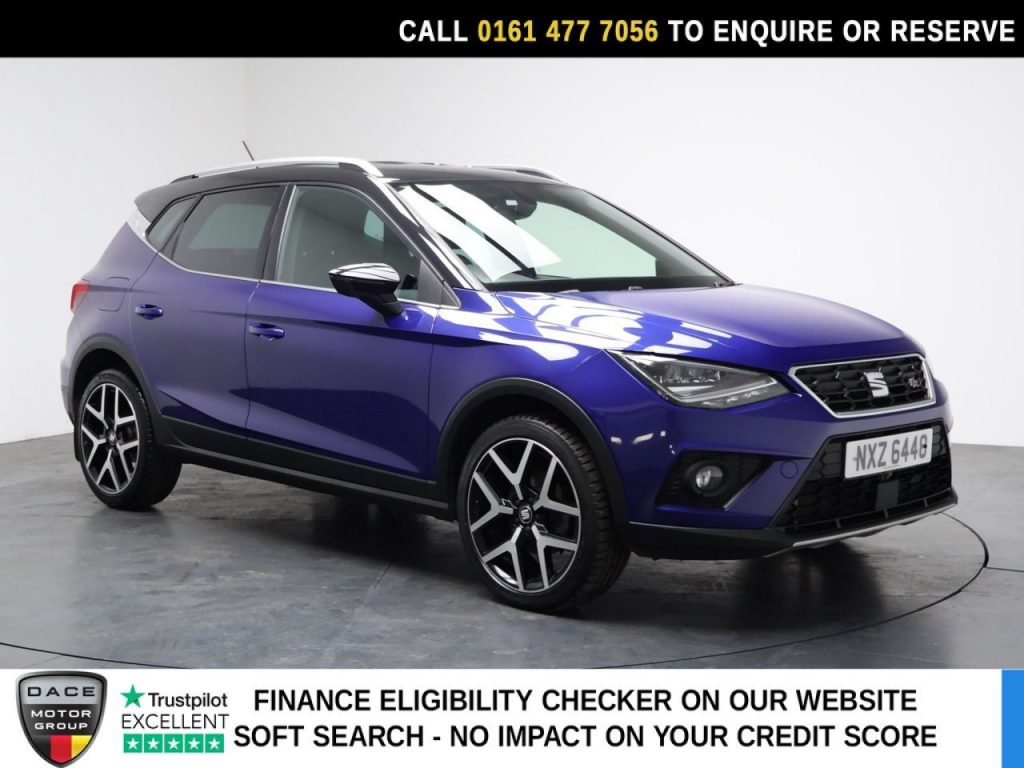 Used 2019 BLUE SEAT ARONA SUV 1.5 TSI GPF EVO FR Sport SUV 5dr Petrol Manual Euro 6 (s/s) (150 ps) (reg. 2019-08-27) for sale in Stockport