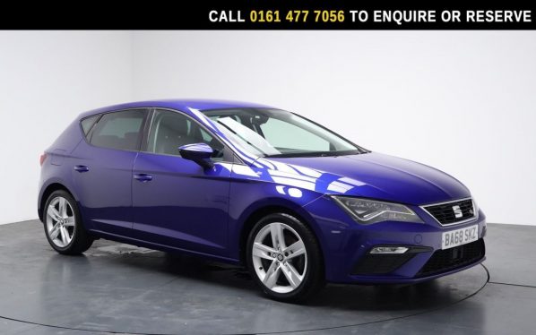 Used 2019 BLUE SEAT LEON Hatchback 1.5 TSI EVO FR Hatchback 5dr Petrol Manual Euro 6 (s/s) (130 ps) (reg. 2019-01-24) for sale in Stockport