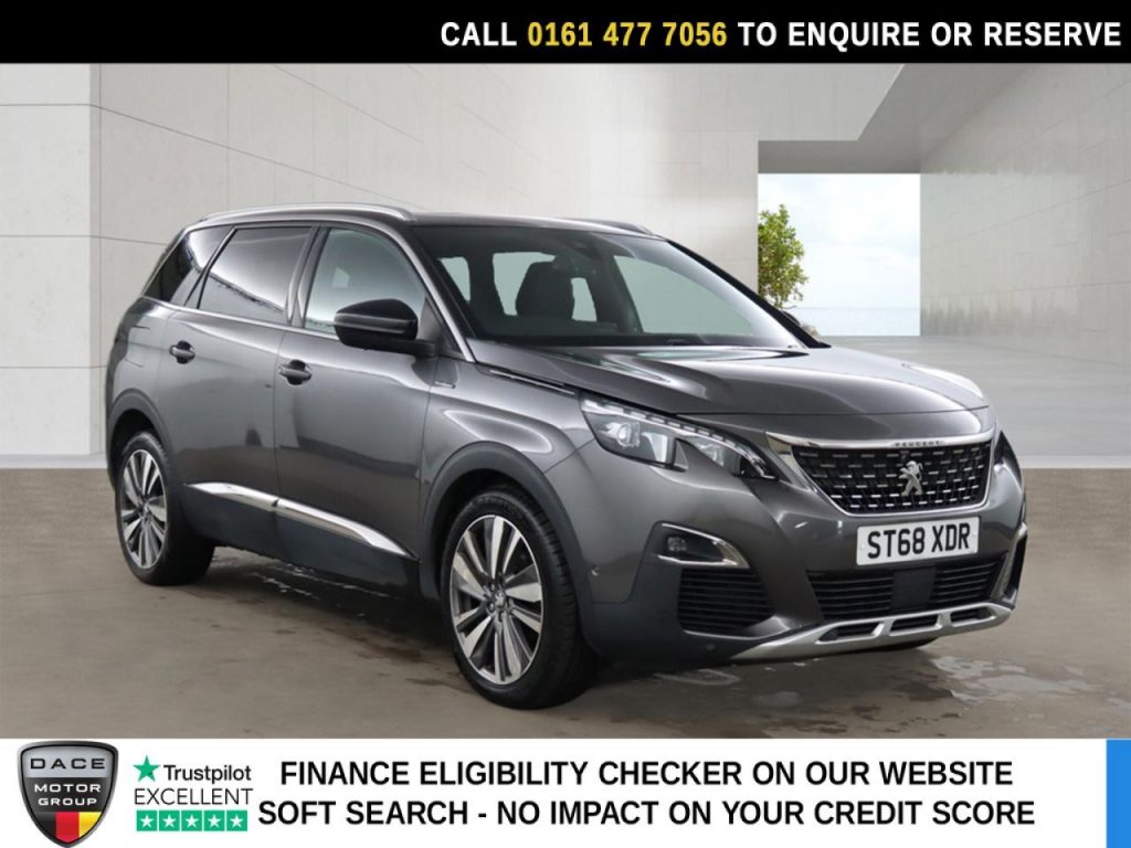 Used 2019 GREY PEUGEOT 5008 SUV 1.5 BlueHDi GT Line Premium SUV 5dr Diesel Manual Euro 6 (s/s) (130 ps) (reg. 2019-01-31) for sale in Stockport