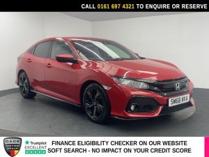 Used 2019 RED HONDA CIVIC Hatchback 1.5 VTEC Turbo GPF Sport Hatchback 5dr Petrol Manual Euro 6 (s/s) (182 ps) (reg. 2019-01-31) for sale in Manchester