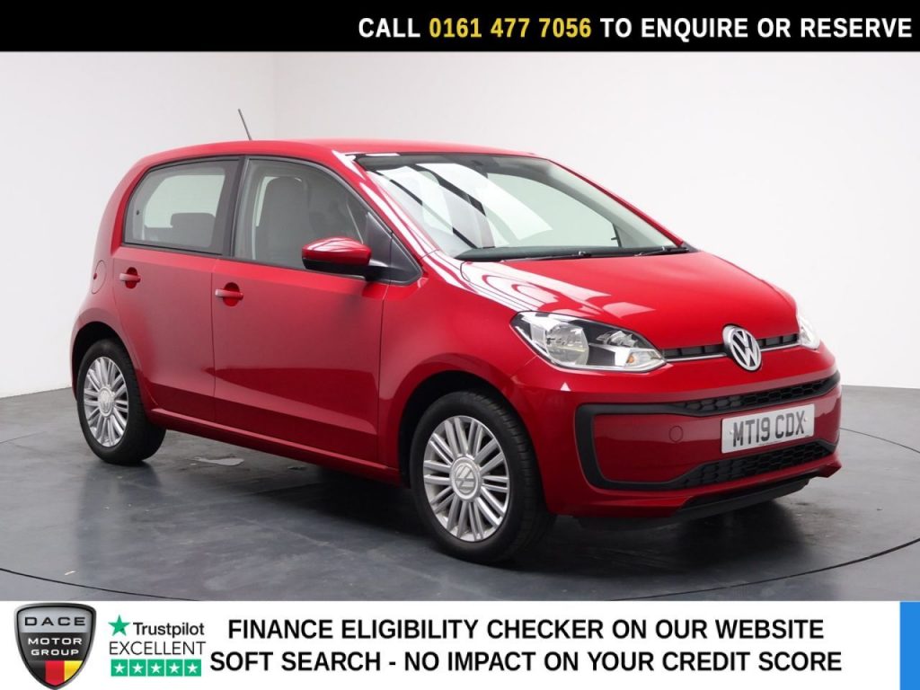 Used 2019 RED VOLKSWAGEN UP! Hatchback 1.0 Move up! Hatchback 5dr Petrol Manual Euro 6 (s/s) (60 ps) (reg. 2019-03-28) for sale in Stockport