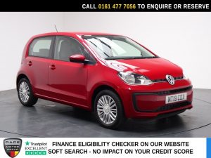 Used 2019 RED VOLKSWAGEN UP! Hatchback 1.0 Move up! Hatchback 5dr Petrol Manual Euro 6 (s/s) (60 ps) (reg. 2019-03-28) for sale in Stockport