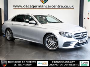 Used 2019 SILVER MERCEDES-BENZ E-CLASS Saloon 2.0 E200 AMG Line Saloon 4dr Petrol G-Tronic+ Euro 6 (s/s) (184 ps) (reg. 2019-05-28) for sale in Altrincham