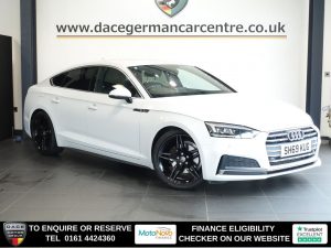 Used 2019 WHITE AUDI A5 Hatchback 2.0 TFSI 40 S line Sportback 5dr Petrol S Tronic Euro 6 (s/s) (190 ps) (reg. 2019-12-31) for sale in Altrincham