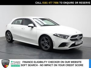 Used 2019 WHITE MERCEDES-BENZ A-CLASS Hatchback 1.3 A200 AMG Line Hatchback 5dr Petrol 7G-DCT Euro 6 (s/s) (163 ps) (reg. 2019-03-04) for sale in Stockport