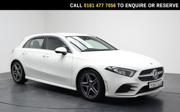 Used 2019 WHITE MERCEDES-BENZ A-CLASS Hatchback 1.3 A200 AMG Line Hatchback 5dr Petrol 7G-DCT Euro 6 (s/s) (163 ps) (reg. 2019-03-04) for sale in Stockport
