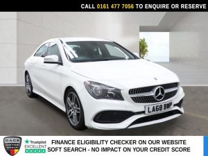 Used 2019 WHITE MERCEDES-BENZ CLA Saloon 1.6 CLA180 AMG Line Edition Coupe 4dr Petrol 7G-DCT Euro 6 (s/s) (122 ps) (reg. 2019-01-18) for sale in Stockport