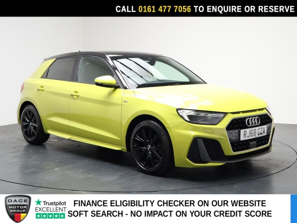 Used 2019 YELLOW AUDI A1 Hatchback 1.0 TFSI 30 S line Sportback 5dr Petrol S Tronic Euro 6 (s/s) (116 ps) (reg. 2019-01-11) for sale in Stockport
