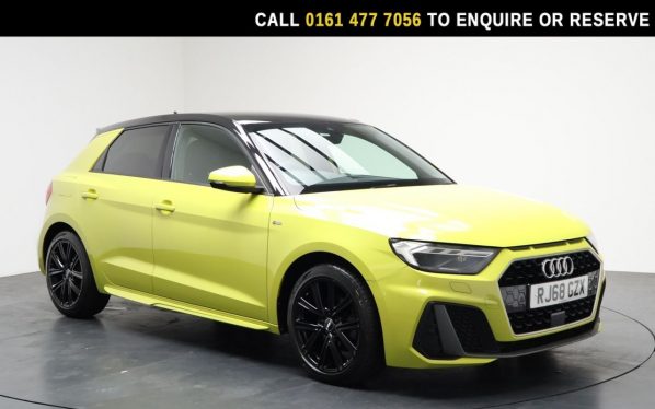 Used 2019 YELLOW AUDI A1 Hatchback 1.0 TFSI 30 S line Sportback 5dr Petrol S Tronic Euro 6 (s/s) (116 ps) (reg. 2019-01-11) for sale in Stockport