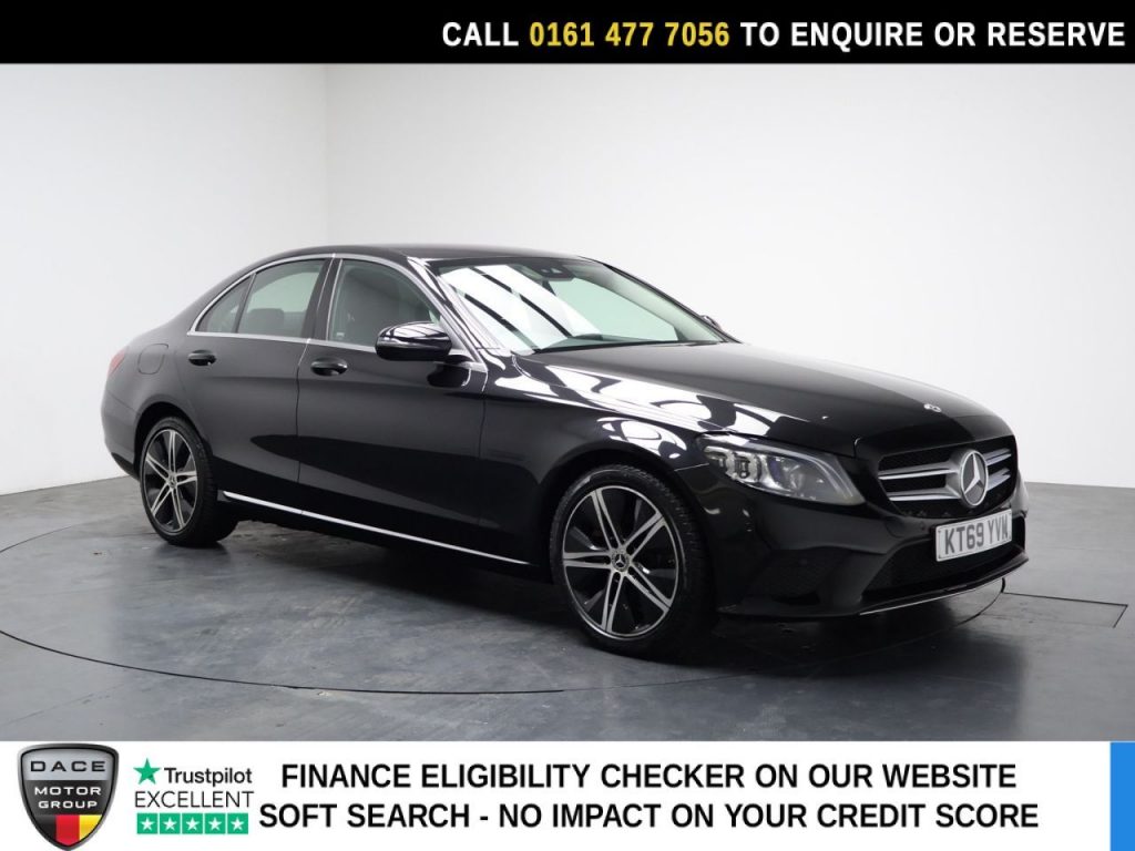 Used 2020 BLACK MERCEDES-BENZ C-CLASS Saloon 1.5 C200 MHEV EQ Boost Sport Saloon 4dr Petrol G-Tronic+ Euro 6 (s/s) (198 ps) (reg. 2020-01-14) for sale in Stockport