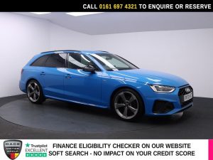 Used 2020 BLUE AUDI A4 AVANT Estate 2.0 TFSI 35 Black Edition Estate 5dr Petrol Manual Euro 6 (s/s) (150 ps) (reg. 2020-12-23) for sale in Manchester