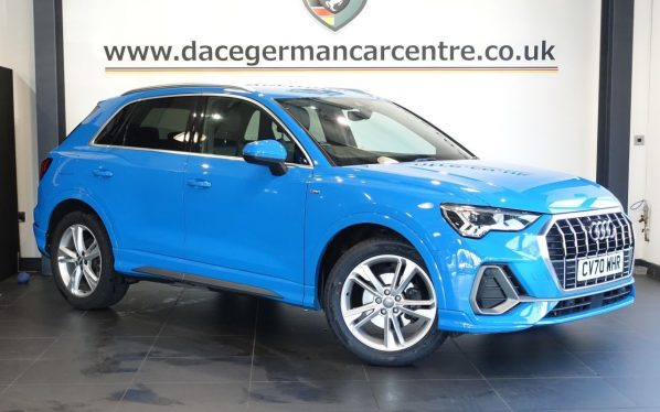 Used 2020 BLUE AUDI Q3 SUV 2.0 TDI 35 S line SUV 5dr Diesel S Tronic Euro 6 (s/s) (150 ps) (reg. 2020-09-04) for sale in Altrincham