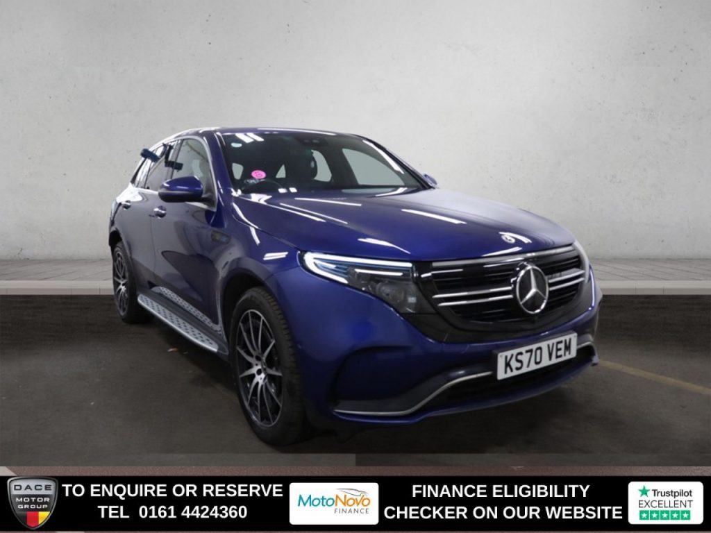Used 2020 BLUE MERCEDES-BENZ EQC SUV EQC 400 80kWh AMG Line SUV 5dr Electric Auto 4MATIC (408 ps) (reg. 2020-11-24) for sale in Altrincham