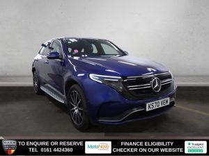 Used 2020 BLUE MERCEDES-BENZ EQC SUV EQC 400 80kWh AMG Line SUV 5dr Electric Auto 4MATIC (408 ps) (reg. 2020-11-24) for sale in Altrincham