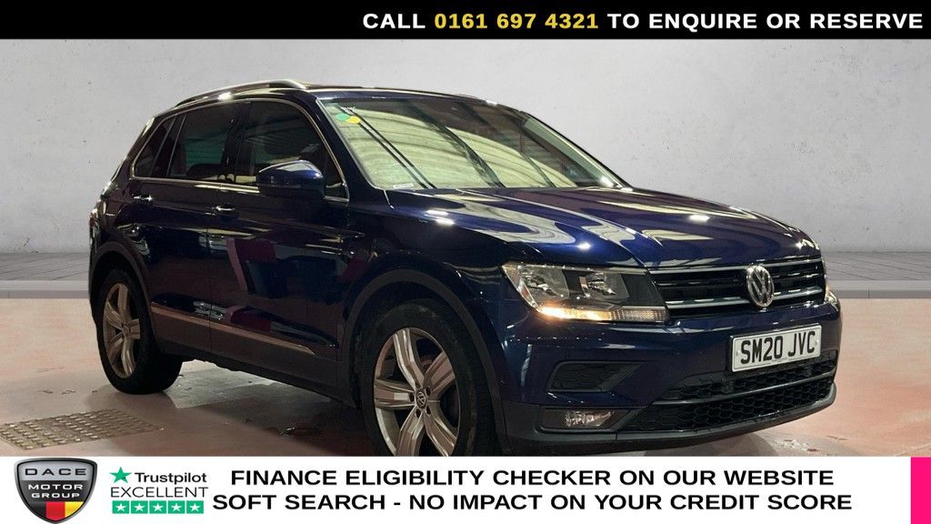 Used 2020 BLUE VOLKSWAGEN TIGUAN SUV 1.5 TSI EVO Match SUV 5dr Petrol Manual Euro 6 (s/s) (150 ps) (reg. 2020-08-21) for sale in Manchester
