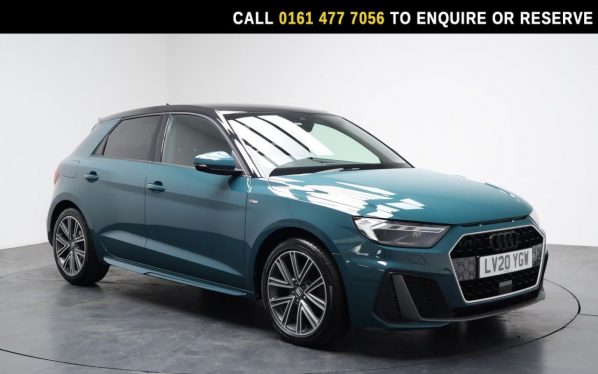 Used 2020 GREEN AUDI A1 Hatchback 1.0 TFSI 30 S line Sportback 5dr Petrol S Tronic Euro 6 (s/s) (116 ps) (reg. 2020-03-14) for sale in Stockport