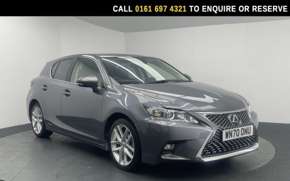 Used 2020 GREY LEXUS CT Hatchback 1.8 200h Hatchback 5dr Petrol Hybrid E-CVT Euro 6 (s/s) (136 ps) (reg. 2020-09-30) for sale in Manchester