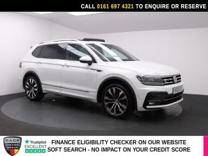 Used 2020 WHITE VOLKSWAGEN TIGUAN ALLSPACE SUV 1.5 TSI EVO R-Line Tech SUV 5dr Petrol DSG Euro 6 (s/s) (150 ps) (reg. 2020-06-25) for sale in Manchester