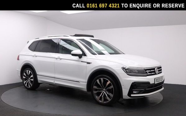 Used 2020 WHITE VOLKSWAGEN TIGUAN ALLSPACE SUV 1.5 TSI EVO R-Line Tech SUV 5dr Petrol DSG Euro 6 (s/s) (150 ps) (reg. 2020-06-25) for sale in Manchester
