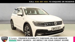 Used 2020 WHITE VOLKSWAGEN TIGUAN SUV 2.0 TDI R-Line Tech SUV 5dr Diesel Manual Euro 6 (s/s) (150 ps) (reg. 2020-06-09) for sale in Manchester