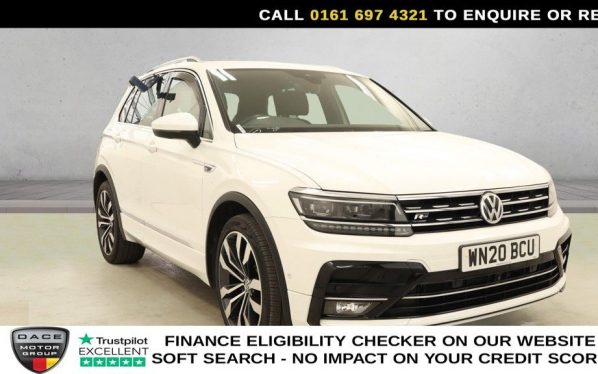 Used 2020 WHITE VOLKSWAGEN TIGUAN SUV 2.0 TDI R-Line Tech SUV 5dr Diesel Manual Euro 6 (s/s) (150 ps) (reg. 2020-06-09) for sale in Manchester