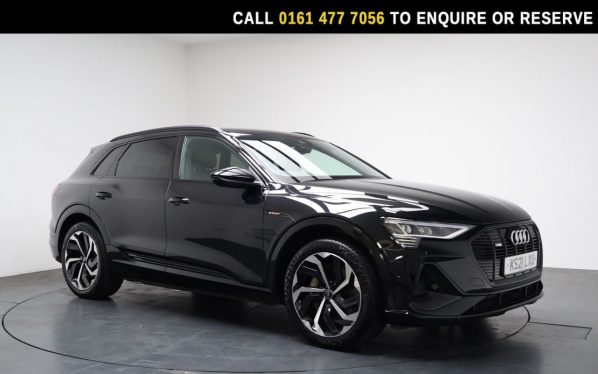 Used 2021 BLACK AUDI E-TRON SUV 50 Black Edition SUV 5dr Electric Auto quattro 71.2kWh (313 ps) (reg. 2021-06-04) for sale in Stockport