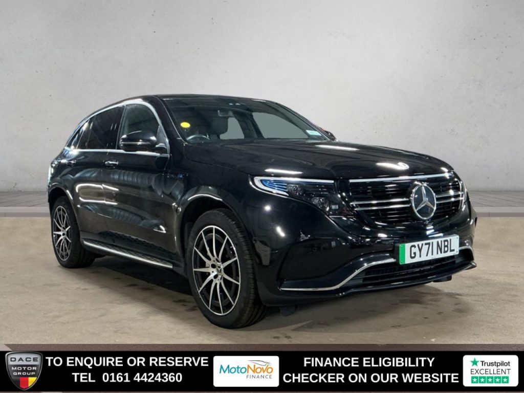 Used 2021 BLACK MERCEDES-BENZ EQC SUV EQC 400 80kWh AMG Line SUV 5dr Electric Auto 4MATIC (408 ps) (reg. 2021-11-03) for sale in Altrincham