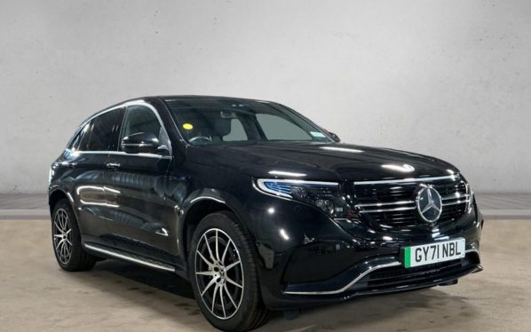 Used 2021 BLACK MERCEDES-BENZ EQC SUV EQC 400 80kWh AMG Line SUV 5dr Electric Auto 4MATIC (408 ps) (reg. 2021-11-03) for sale in Altrincham