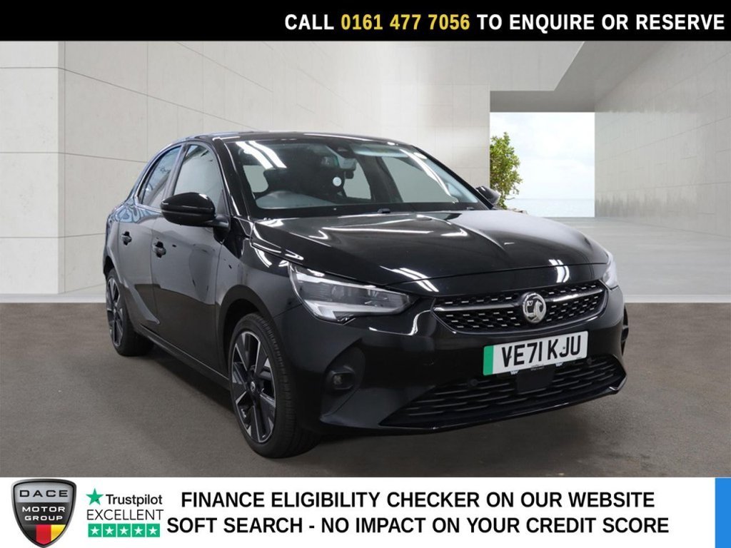 Used 2021 BLACK VAUXHALL Corsa Electric Hatchback 50kWh Elite Nav Premium Hatchback 5dr Electric Auto (7.4Kw Charger) (136 ps) (reg. 2021-12-31) for sale in Stockport