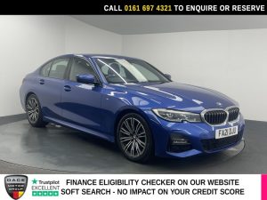Used 2021 BLUE BMW 3 SERIES Saloon 2.0 318i M Sport Saloon 4dr Petrol Auto Euro 6 (s/s) (156 ps) (reg. 2021-08-23) for sale in Manchester