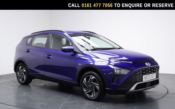Used 2021 BLUE HYUNDAI BAYON SUV 1.0 T-GDi MHEV SE Connect SUV 5dr Petrol Hybrid DCT Euro 6 (s/s) (100 ps) (reg. 2021-09-24) for sale in Stockport
