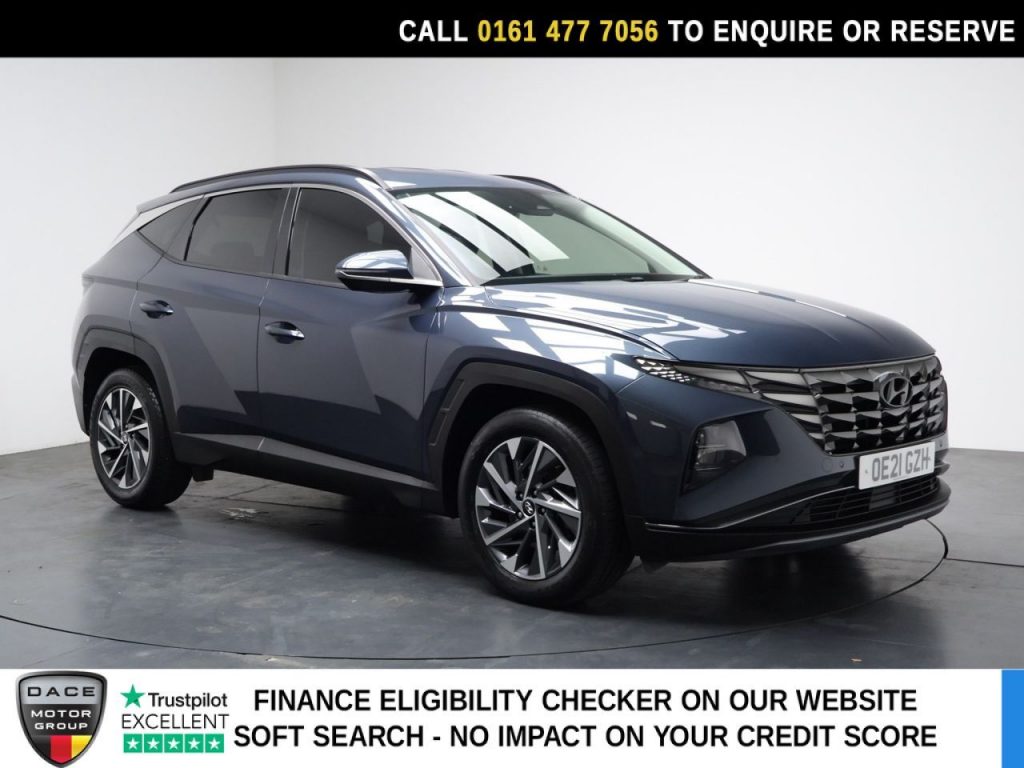 Used 2021 BLUE HYUNDAI TUCSON SUV 1.6 T-GDi Premium SUV 5dr Petrol Manual Euro 6 (s/s) (150 ps) (reg. 2021-06-10) for sale in Stockport