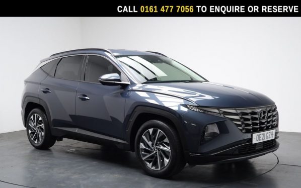 Used 2021 BLUE HYUNDAI TUCSON SUV 1.6 T-GDi Premium SUV 5dr Petrol Manual Euro 6 (s/s) (150 ps) (reg. 2021-06-10) for sale in Stockport