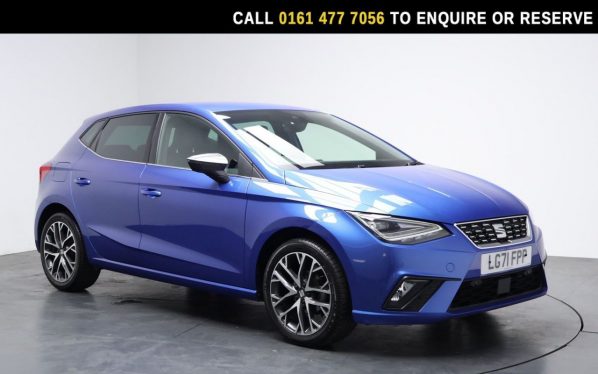 Used 2021 BLUE SEAT IBIZA Hatchback 1.0 TSI XCELLENCE Lux Hatchback 5dr Petrol Manual Euro 6 (s/s) (95 ps) (reg. 2021-09-22) for sale in Stockport