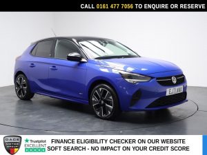 Used 2021 BLUE VAUXHALL Corsa Electric Hatchback 50kWh Griffin Hatchback 5dr Electric Auto (7.4Kw Charger) (136 ps) (reg. 2021-12-22) for sale in Stockport