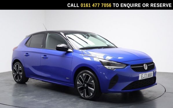 Used 2021 BLUE VAUXHALL Corsa Electric Hatchback 50kWh Griffin Hatchback 5dr Electric Auto (7.4Kw Charger) (136 ps) (reg. 2021-12-22) for sale in Stockport