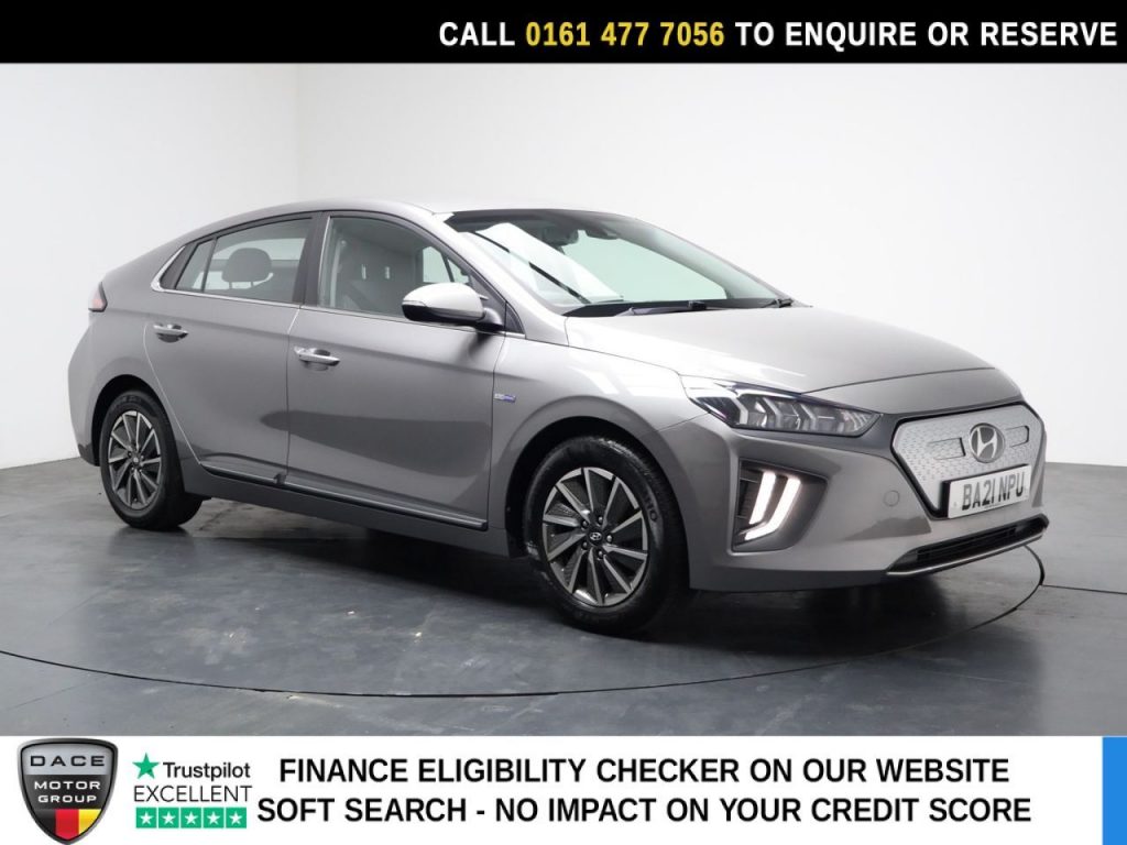 Used 2021 GREY HYUNDAI IONIQ Hatchback 38.3kWh Premium Hatchback 5dr Electric Auto (136 ps) (reg. 2021-08-16) for sale in Stockport