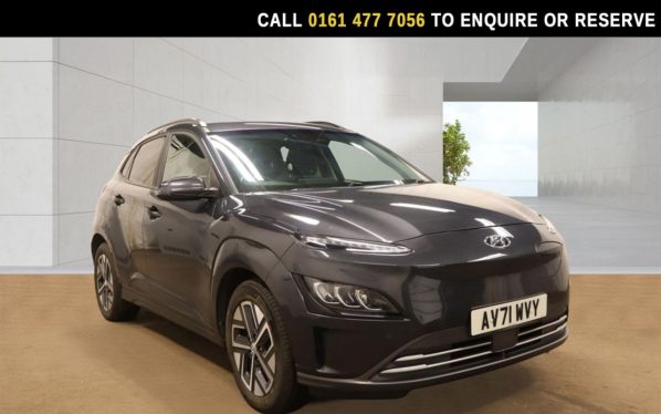 Used 2021 GREY HYUNDAI KONA SUV 64kWh Premium SUV 5dr Electric Auto (10.5kW Charger) (204 ps) (reg. 2021-11-23) for sale in Stockport