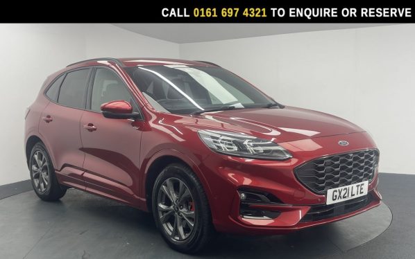 Used 2021 RED FORD KUGA SUV 2.5 EcoBoost Duratec 14.4kWh ST-Line First Edition SUV 5dr Petrol Plug-in Hybrid CVT Euro 6 (s/s) (225 ps) (reg. 2021-03-19) for sale in Manchester
