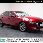 Used 2021 RED MAZDA MAZDA3 Saloon 2.0 e-SKYACTIV-X MHEV Sport Lux Saloon 4dr Petrol Manual Euro 6 (s/s) (186 ps) (reg. 2021-04-28) for sale in Stockport
