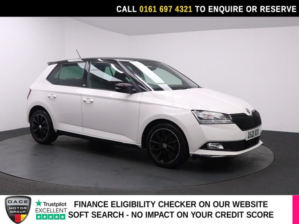 Used 2021 WHITE SKODA FABIA Hatchback 1.0 TSI Monte Carlo Hatchback 5dr Petrol Manual Euro 6 (s/s) (95 ps) (reg. 2021-05-29) for sale in Manchester