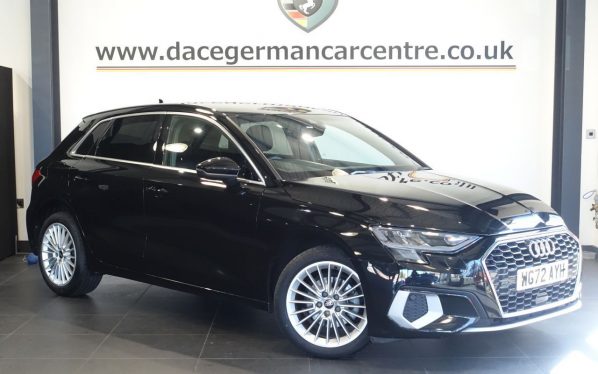Used 2022 BLACK AUDI A3 Hatchback 2.0 TDI 35 Sport Sportback 5dr Diesel S Tronic Euro 6 (s/s) (150 ps) (reg. 2022-11-22) for sale in Altrincham