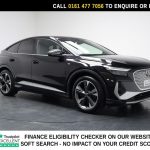 Used 2022 BLACK AUDI Q4 E-TRON SUV 35 S line Sportback 5dr Electric Auto 55kWh (170 ps) (reg. 2022-06-20) for sale in Stockport
