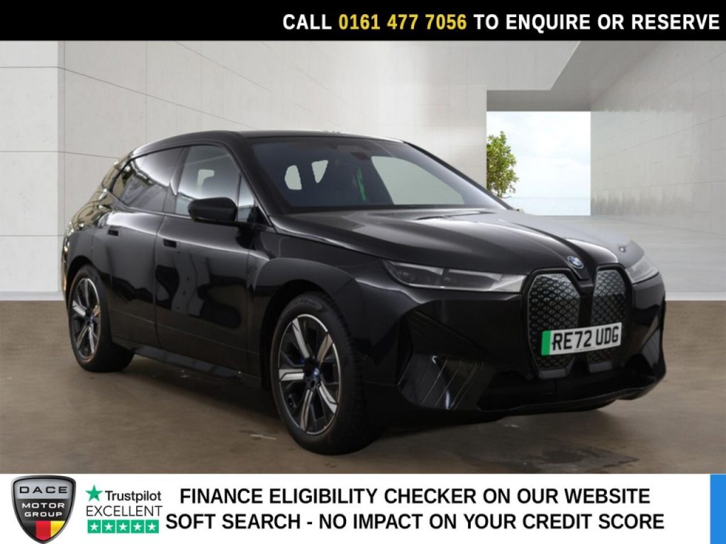 Used 2022 BLACK BMW IX SUV 40 76.6kWh M Sport Edition SUV 5dr Electric Auto xDrive (326 ps) (reg. 2022-11-28) for sale in Stockport