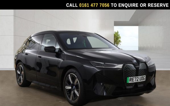 Used 2022 BLACK BMW IX SUV 40 76.6kWh M Sport Edition SUV 5dr Electric Auto xDrive (326 ps) (reg. 2022-11-28) for sale in Stockport