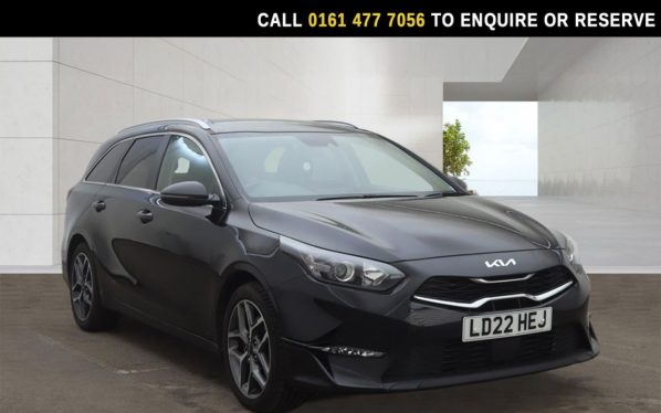 Used 2022 BLACK KIA CEED Estate 1.5 T-GDi 3 Sportswagon 5dr Petrol Manual Euro 6 (s/s) (158 bhp) (reg. 2022-04-13) for sale in Stockport