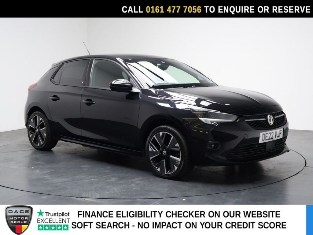 Used 2022 BLACK VAUXHALL Corsa Electric Hatchback 50kWh SRi Premium Hatchback 5dr Electric Auto (136 ps) (reg. 2022-04-28) for sale in Stockport